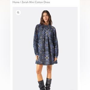 JOIE ZARIAH MINI COTTON DRESS, Size L